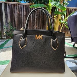 SOLD!! Michael Kors Black Tote with Gold Accents